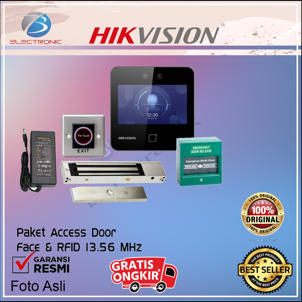 Jual Paket Access Door Hikvision DSK1T343MX Face RFID Access Control
