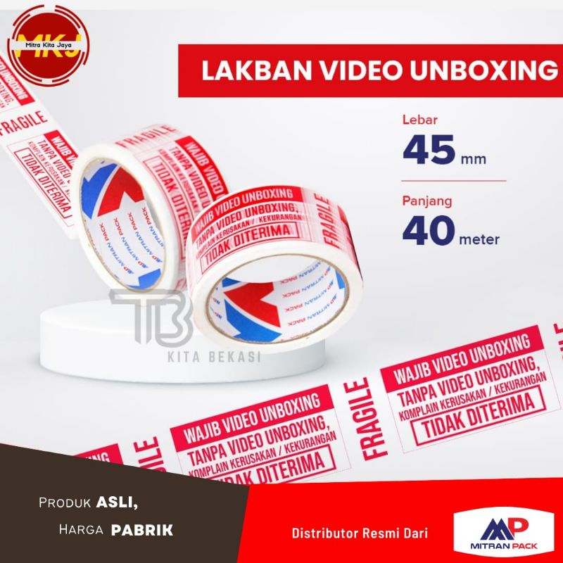 Jual LAKBAN MITRAN PACK 40 METER/ ISOLASI UNBOXING 40 METER/ LAKBAN ...