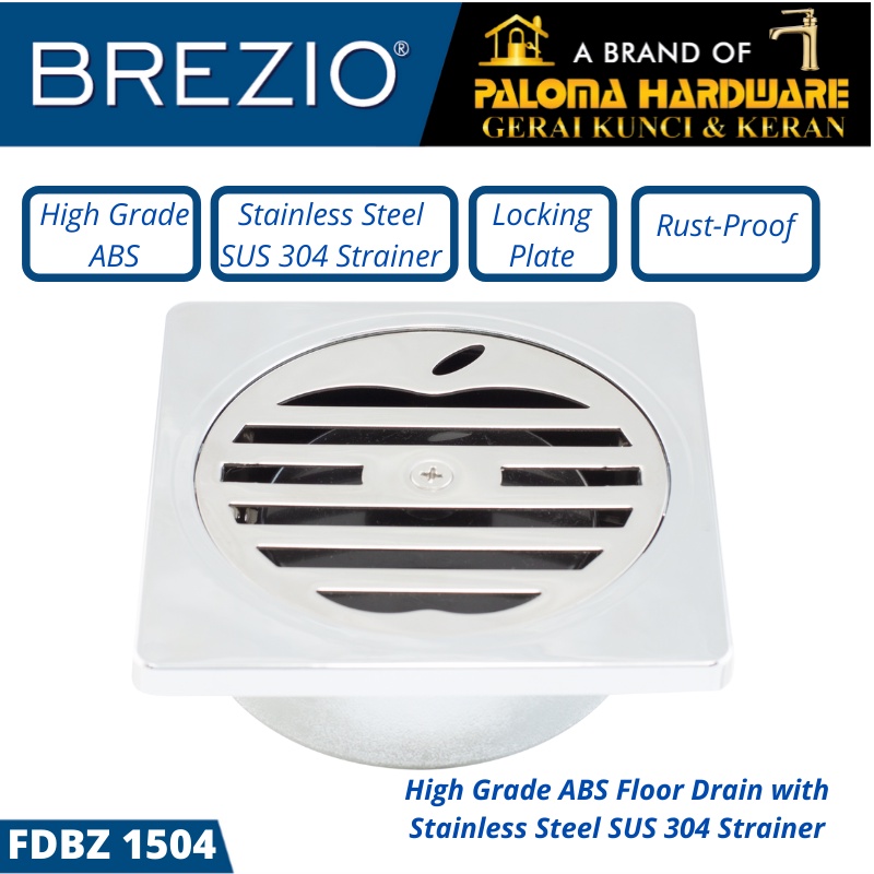 Jual Floor Drain Brezio FDBZ 1504 Lubang Saringan Air Lantai Mandi ...