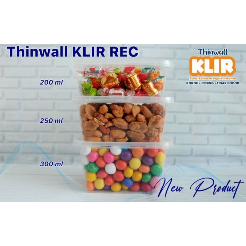 Jual Thinwall Klir Rec 200ml 250ml 300ml Isi 25 Pcs Shopee Indonesia