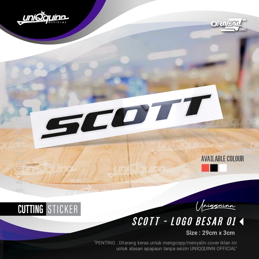 Jual UQ Cutting Sticker Sepeda Scott 01 Logo Besar | Stiker sepeda ...