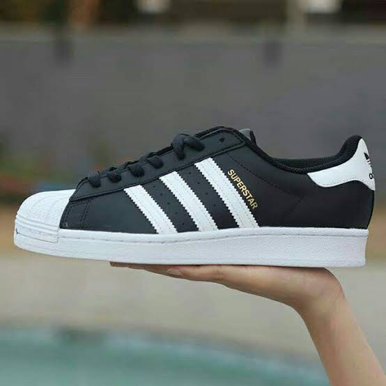 adidas superstar black white original