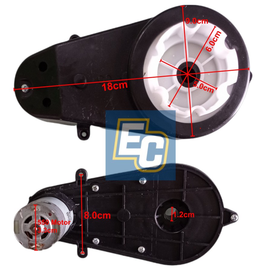 Jual Gearbox 6V dan 12V motor 550 sparepart mobil aki Shopee Indonesia