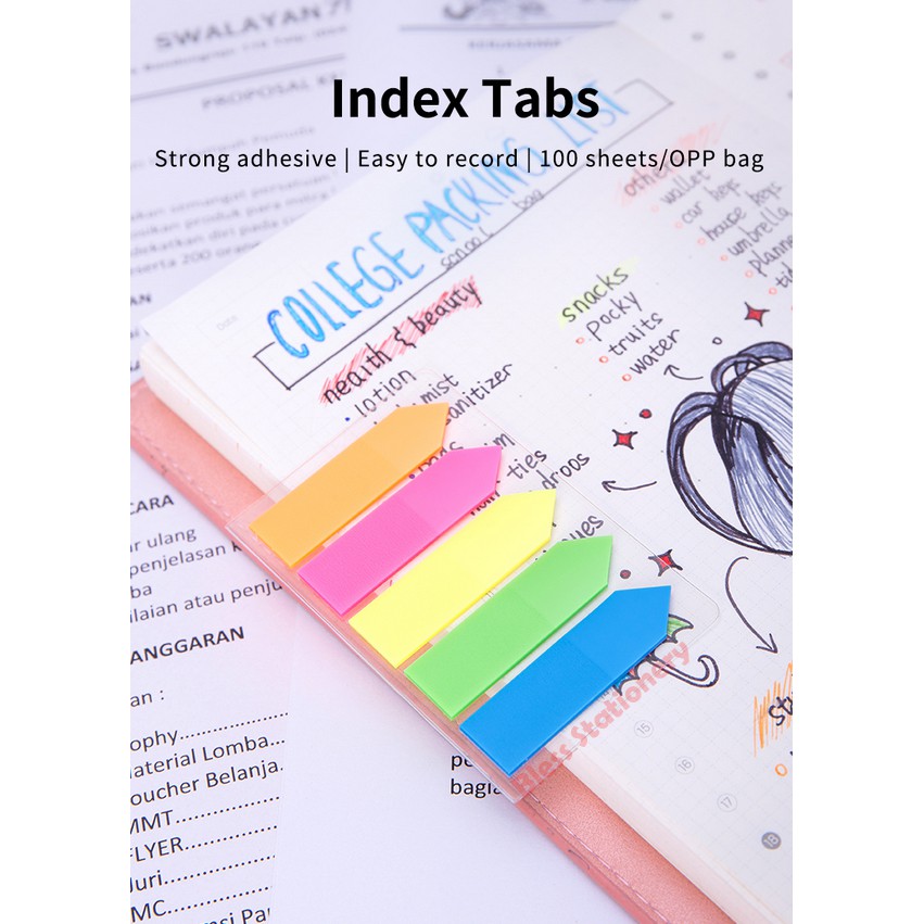 Jual Deli index mark sign here memo index tempel sticky note indeks ...