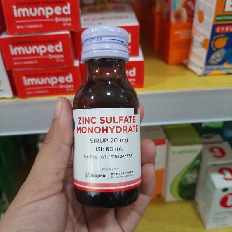 Jual Zinc Sulfate Monohydrate Sirup 20mg Isi 60ml Shopee Indonesia 1222