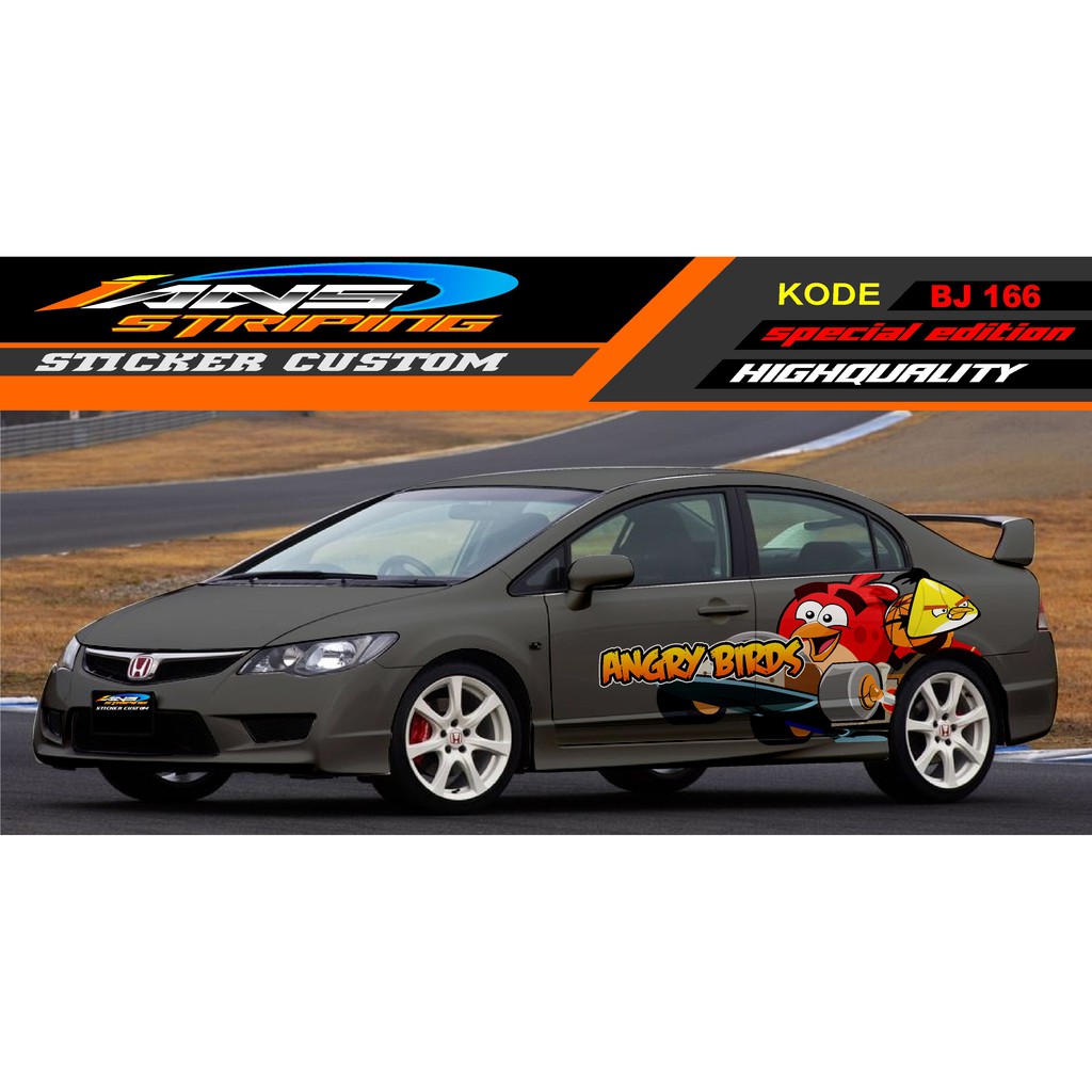 Jual VARIASI STICKER SAMPING MOBIL SEDAN CIVIC, BMW, TIMOR | Shopee ...