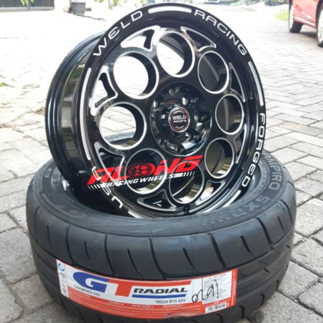 Jual VELG Repl. WELD RACING R15 Black Polish | Shopee Indonesia