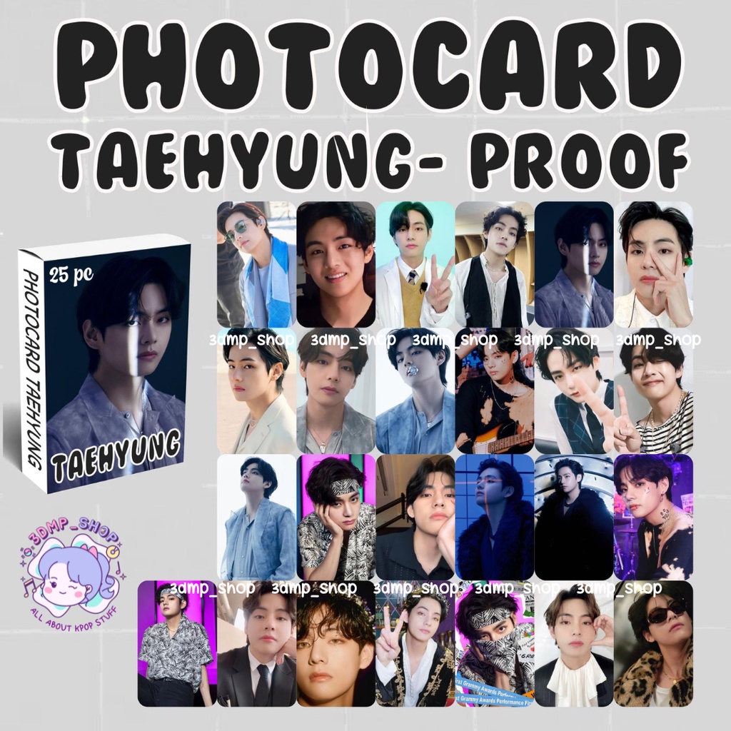 Jual 25 Lembar Lomocard Lomo Photo Card Kartu Photocard Bts Member Proof V Taehyung Jungkook 6821