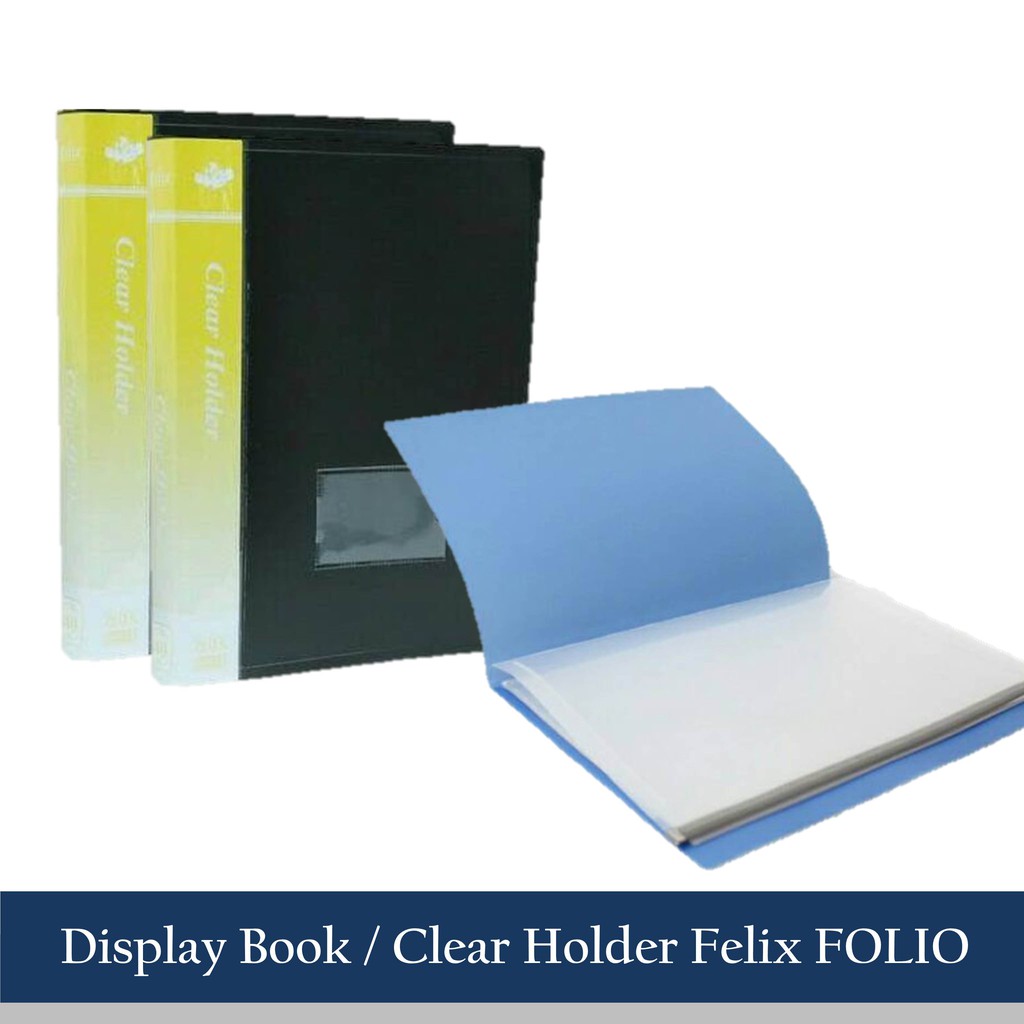 Jual DISPLAY BOOK FELIX UKURAN FOLIO/A4 / CLEAR HOLDER FOLIO / CLEAR ...