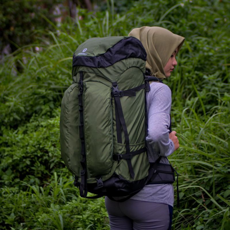 Jual Greenforest Tas Gunung Carier 60+5 Free Raincover Pria Dan Wanita ...