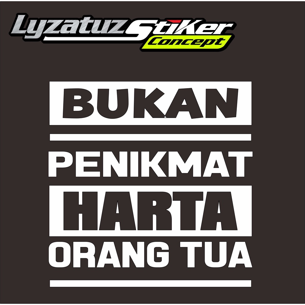 Jual Stiker Mobil Sticker Cutting 03 Variasi Kata Kata Buat Kaca Mobil Truck Pick Up L300 Gran 0190