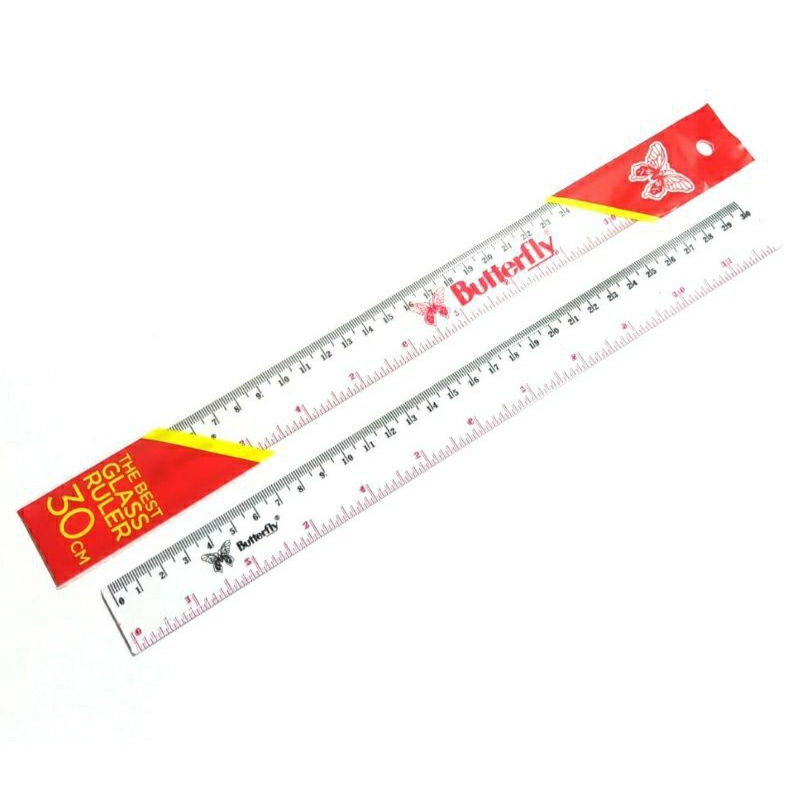 Jual PENGGARIS / ROL / RULER PLASTIK BUTTERFLY 30 CM | Shopee Indonesia