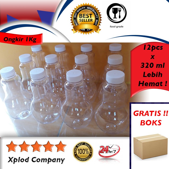 Jual Pcs Botol Plastik Minuman Unik Botol Bentuk Bohlam Untuk Minuman Ml Botol Kekinian