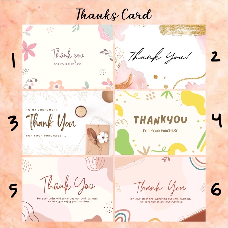 Jual KARTU UCAPAN THANK YOU THANKYOU CARD GREETING 03 | Shopee Indonesia