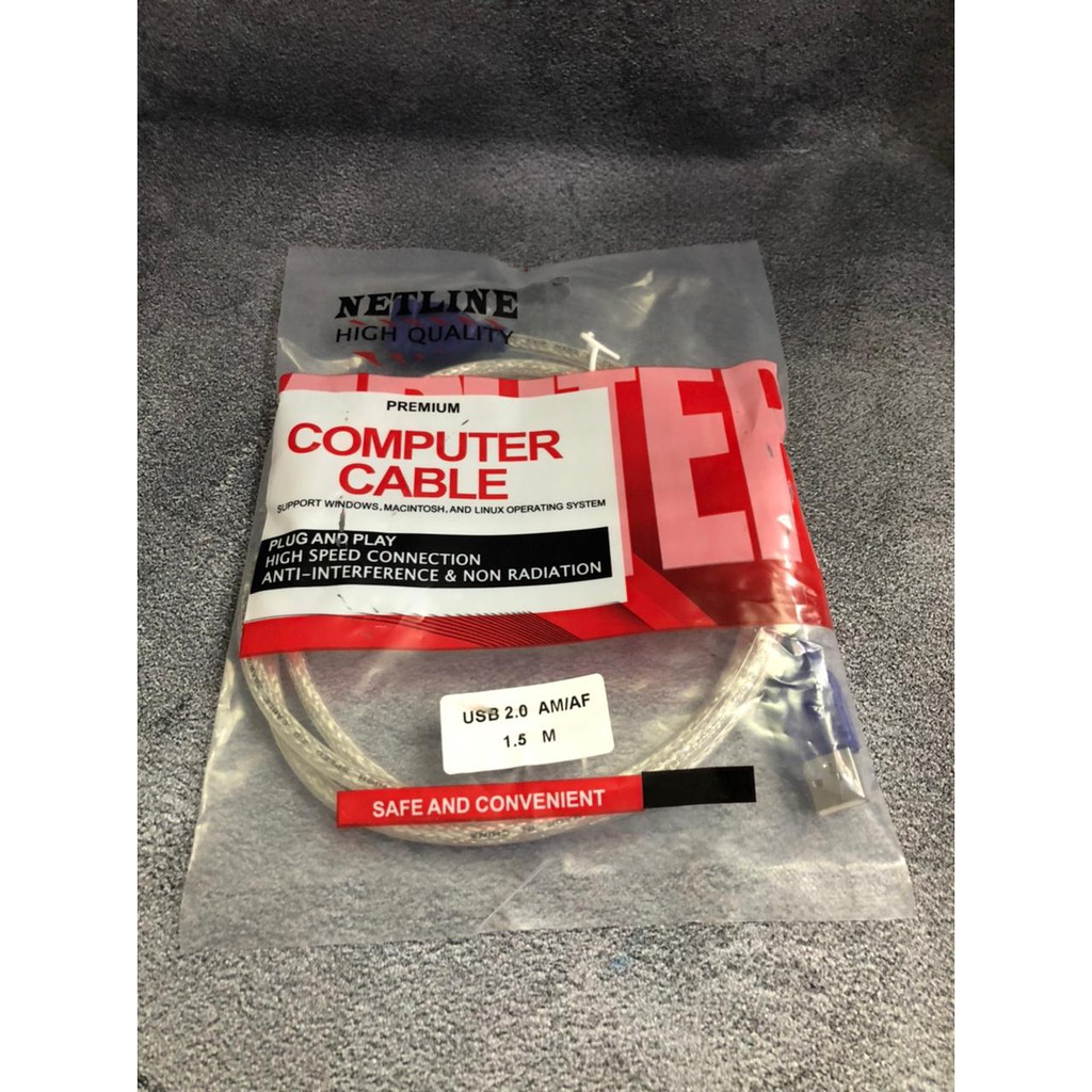 Jual KABEL USB 1.5M NETLINE EXTENSION KABEL PERPANJANGAN | Shopee Indonesia