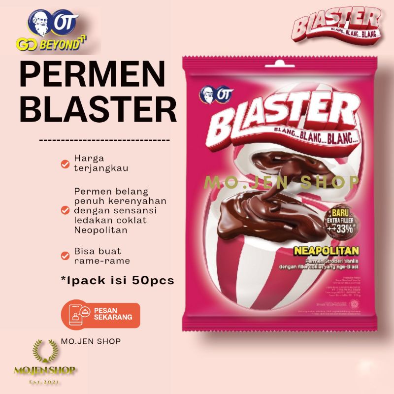 Jual Blaster Permen Belang Neapolitan (Strawberry Vanilla Mint with ...