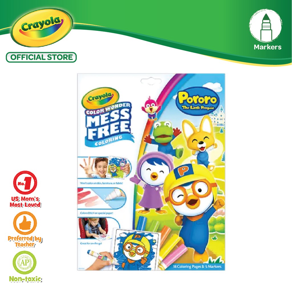 Jual Crayola Color Wonder Mess-Free Coloring Pages & Markers - Pororo