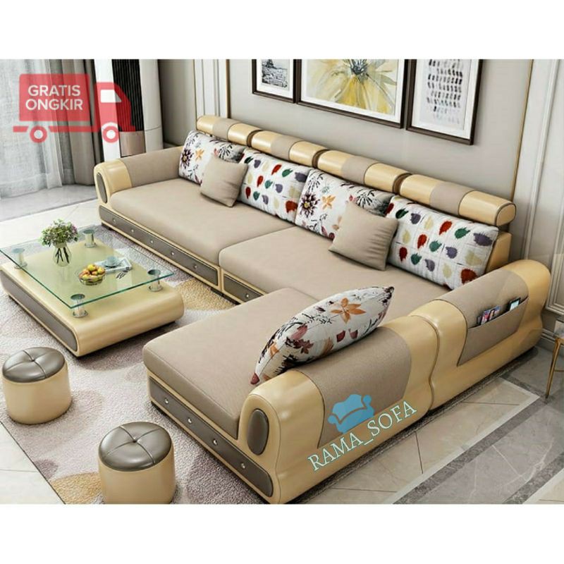 Jual Sofa Minimalis L Sudut Sofa Ruang Tamu Kursi Mewah | Shopee Indonesia