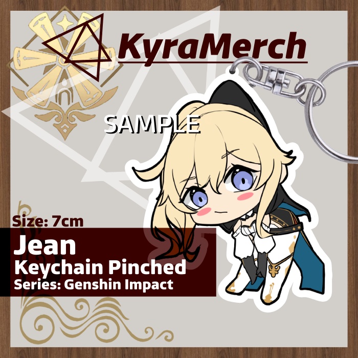 Jual Keychain Pinched Genshin Impact Jean | KyraMerch Anime Fanmerch ...