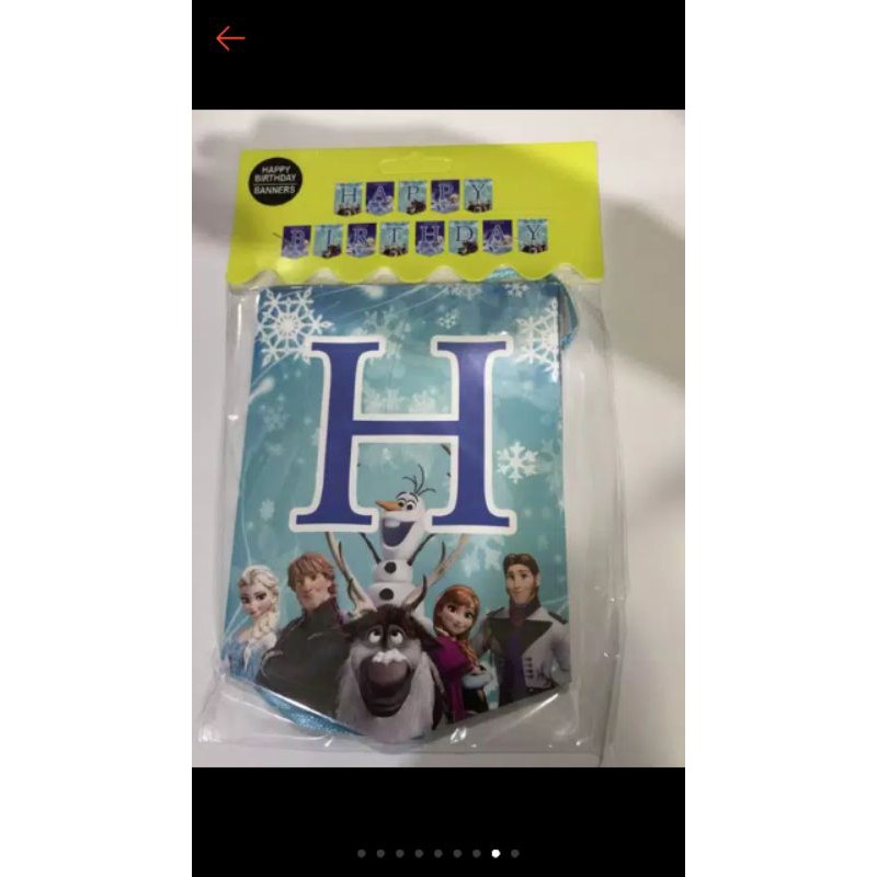 Jual bunting flag Frozen/banner Frozen/backdrop banner ulang tahun ...