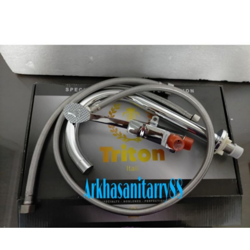 Jual Kran wastafel injak/kran pedal kuningan TRITON | Shopee Indonesia
