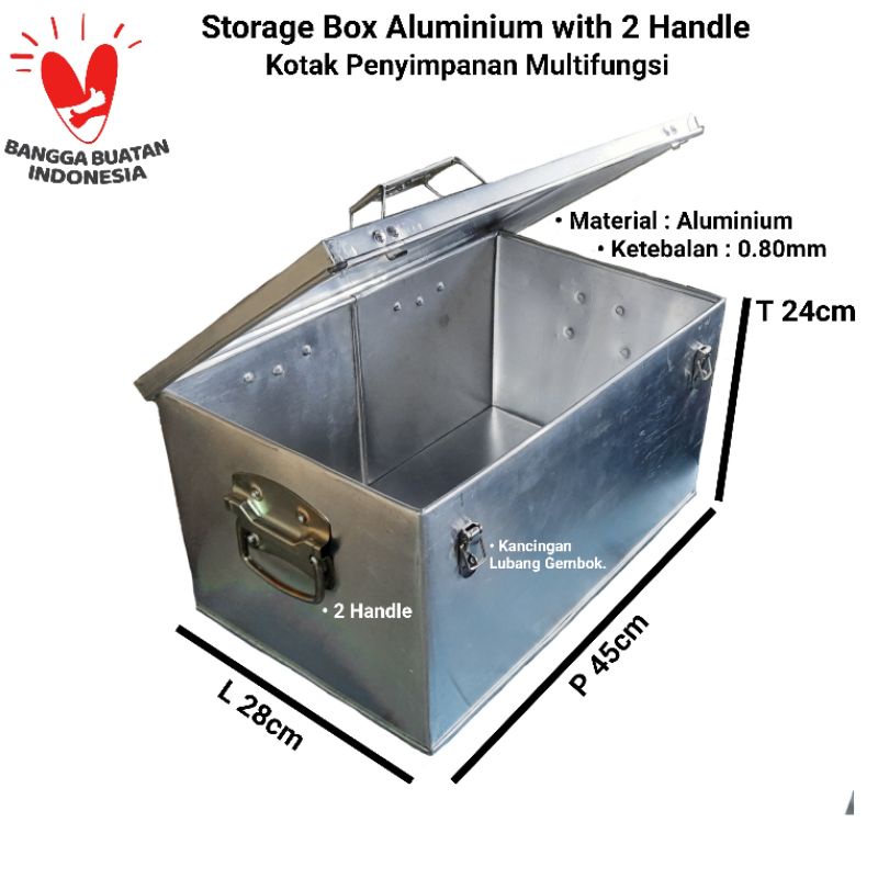 Jual Tool Box Besar Aluminium / Kotak Penyimpanan Perkakas / Peralatan ...