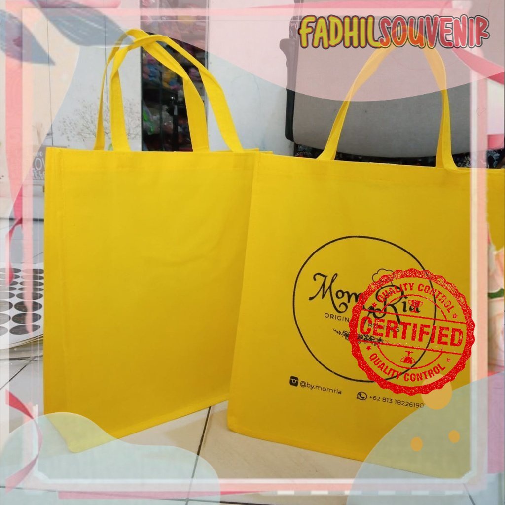 Jual Tas [25x30 lebar 20] TAS SPUNBON CUSTOM DESAIN FREE SABLON Tas