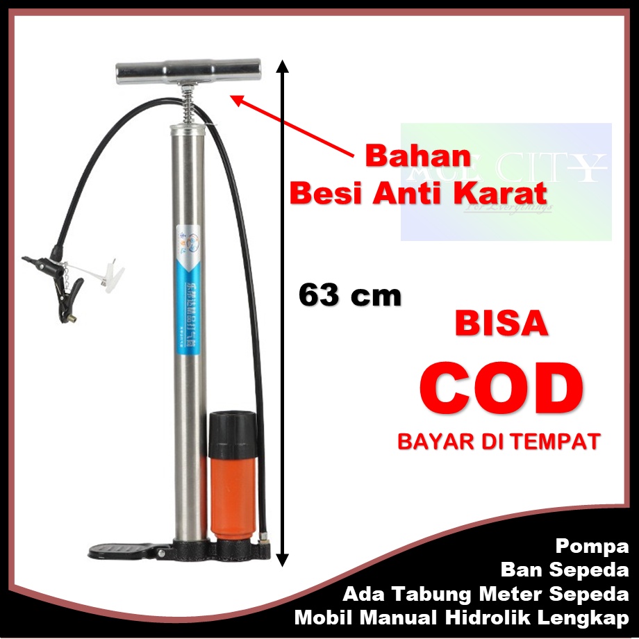 Jual Pompa Ban Tabung Meter Motor Sepeda Mobil Manual Anti Karat Shopee Indonesia