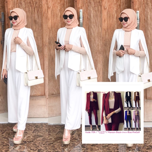 Cape blazer outfit deals