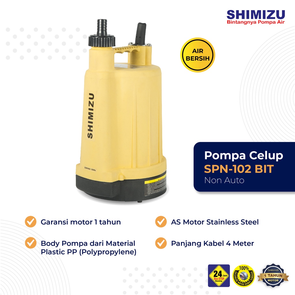 Jual POMPA AIR CELUP RENDAM LISTRIK SHIMIZU SPN 102 | Shopee Indonesia