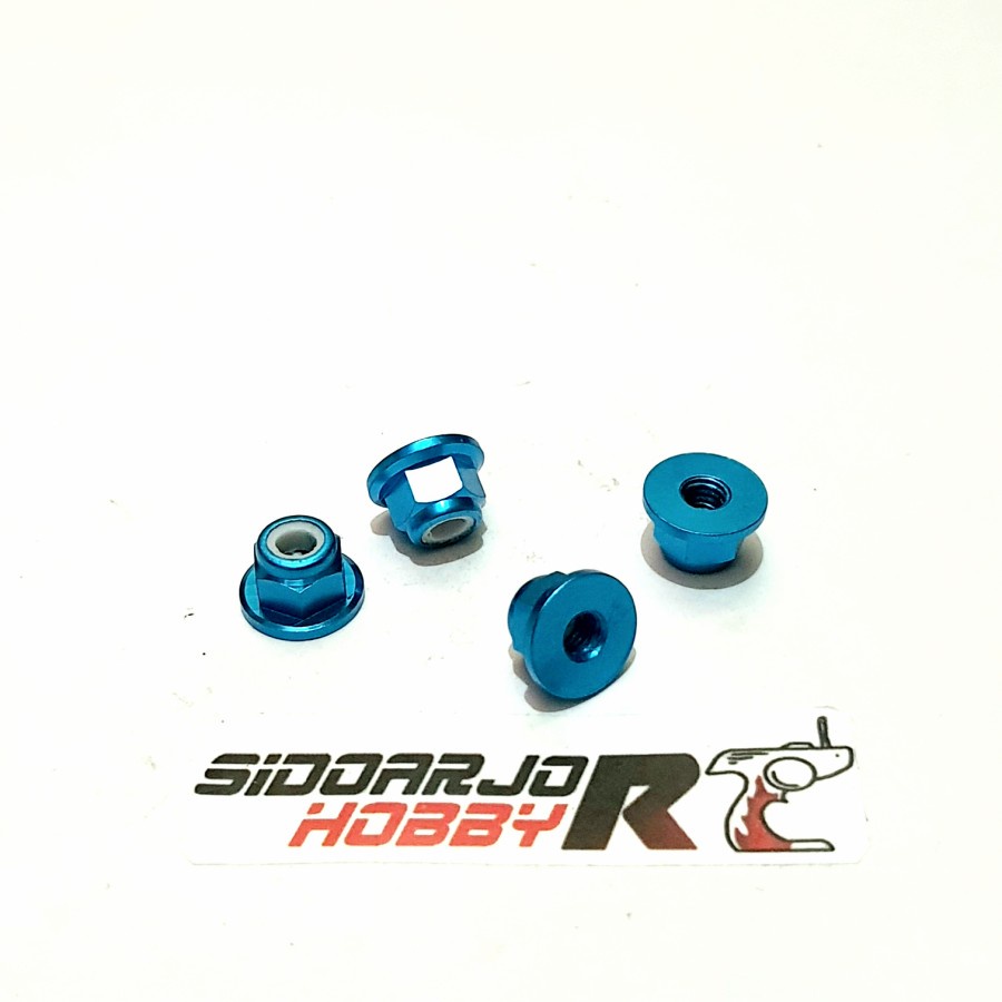 Jual LOCK NUT M4 DGN FLANGE MUR NYLON PENGUNCI VELG RODA RC | Shopee ...