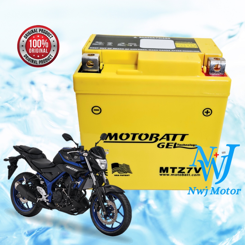 Jual Aki Kering Motor Yamaha R25 MT25 MTZ7V MOTOBATT YTZ7V GTZ7V GTZ8V