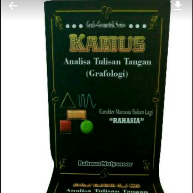 Jual Kamus Analisa Tulisan Tangan Grafologi Shopee Indonesia 1731