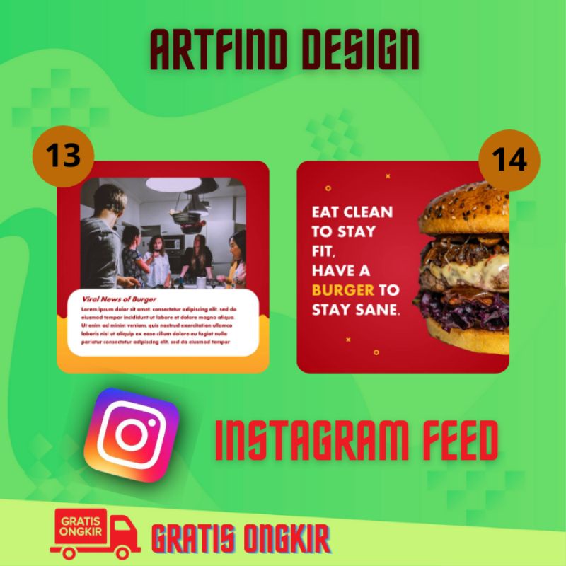 Jasa desain Post Konten Feed IG Instagram Satuan Murah Kekinian Part 6