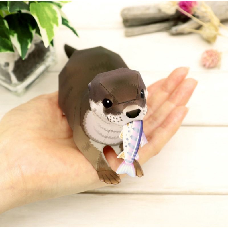 Jual DIY Papercraft Otter / Kerajinan Kertas Otter / miniatur Hewan ...