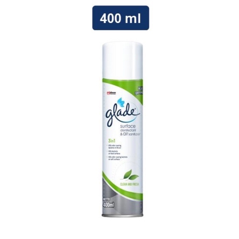 Jual Glade Surface Disinfectant & Air Sanitizer 3in1 400ml dan 250ml