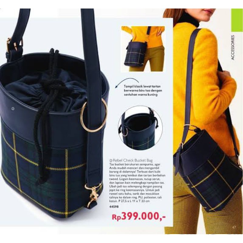 Jual Rebel Check Bucket Bag ORI | Shopee Indonesia