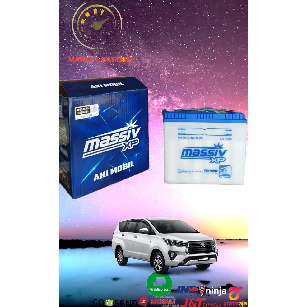 Jual Aki mobil Wuling Confero Massiv XP NS60LS 46b24ls 12v45ah aki