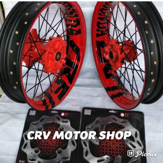 Jual Velg Super Moto Honda Crf L Velg Siap Pasang Ring Tapak Lebar Shopee Indonesia