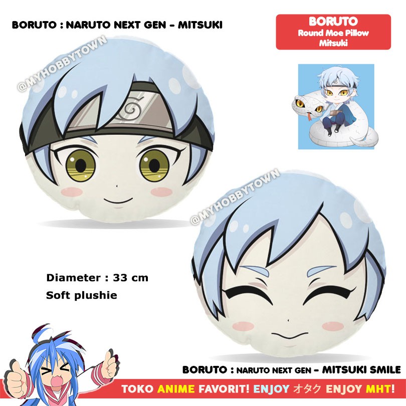 Jual Bantal Bulat Anime Boruto : Mitsuki Plush Doll Round Plushie ...