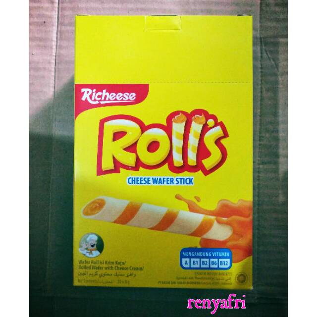 Jual Richeese Rolls, Richoco Rolls (isi 20 @8gr) | Shopee Indonesia