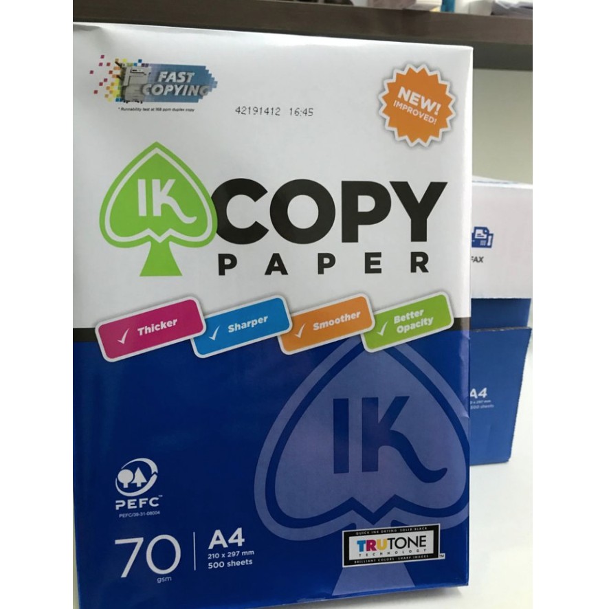 Jual Kertas HVS IK COPY PAPER 70gsm A4 (Putih) 1 Dus (5rim) Shopee Indonesia