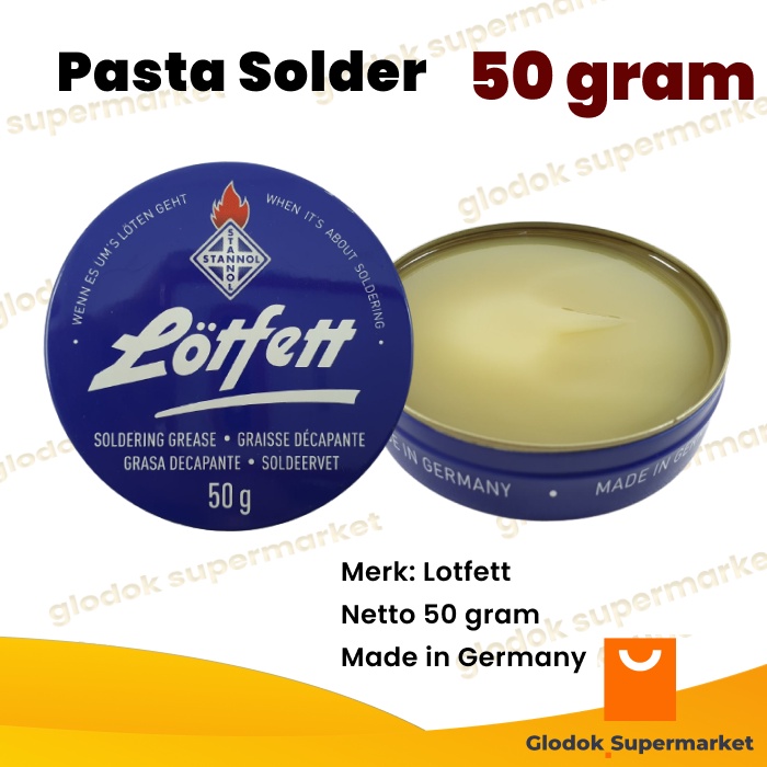 Jual Pasta Solder Lotfett 50 Gram Minyak Soldering Grease 50gr | Shopee ...