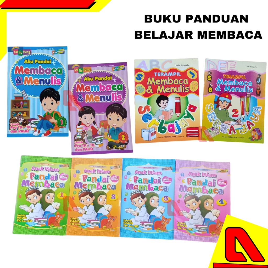 Jual BUKU BELAJAR MEMBACA ANAK TK PAUD SD CALISTUNG / BUKU PANDAI ...