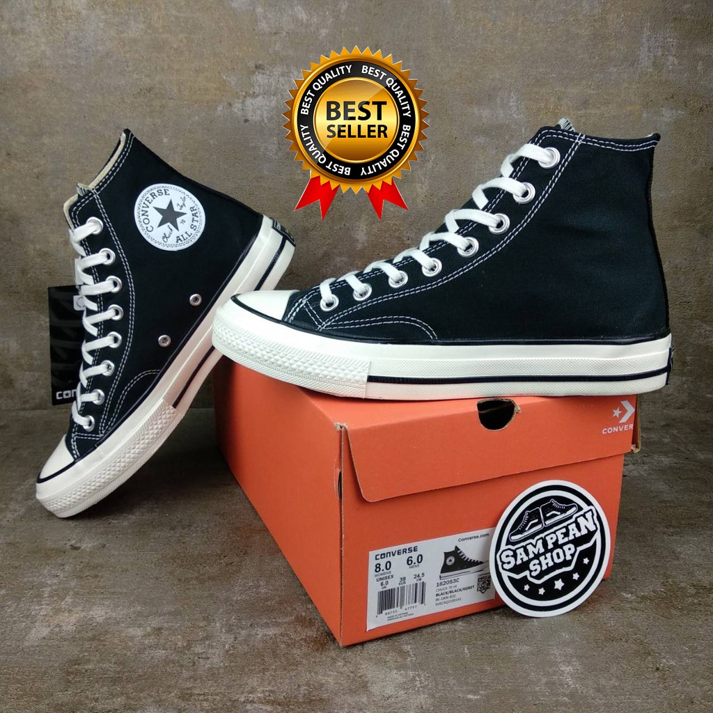 Sepatu converse 1970S 70S EGRET high black white original premium BNIB