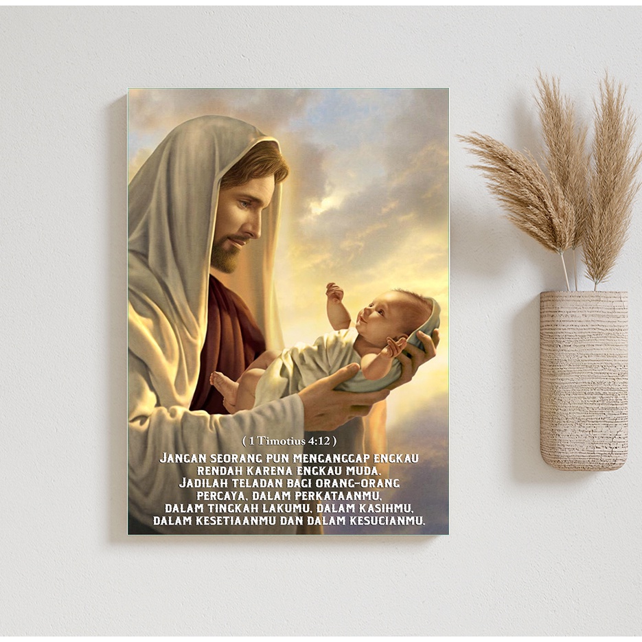 Jual hiasan dinding kristen aesthetic yesus art dekorasi rohani ...
