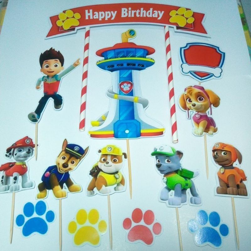 Jual topper cake hiasan ulang tahun paw patrol | Shopee Indonesia
