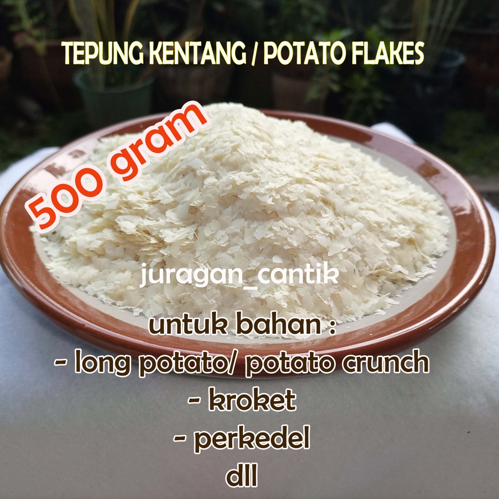 Jual Tepung Kentang Flakes Kasar Iscon Balaji India Bahan Long Potato Mashed Potato Gram