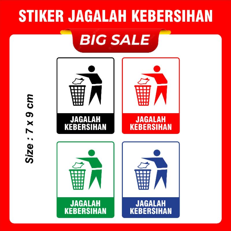 Jual Stiker Jagalah Kebersihan | Shopee Indonesia