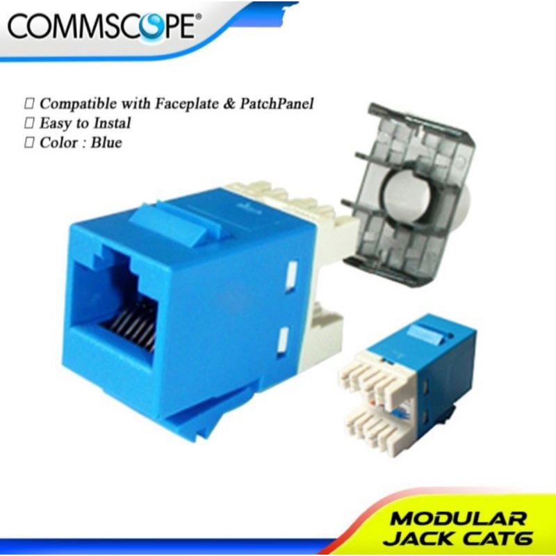 Jual Modular RJ45 Commscope AMP Cat6 Original | Shopee Indonesia
